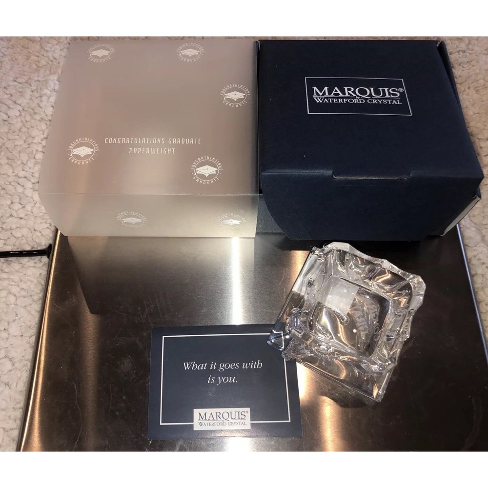 Waterford Crystal‎ Marquis New CONGRATS GRADUATE Paperweight Graduation Cap